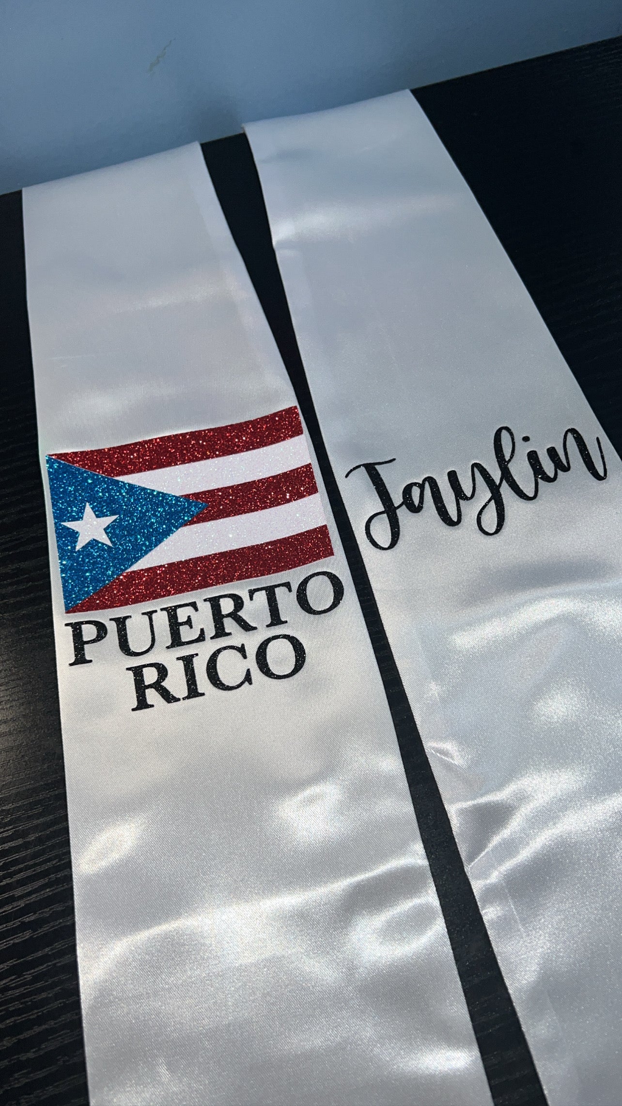 Puerto Rico Flag Graduation Stole, Graduation Stole, Puerto Rico Stole, PR Stole, Grad Stole