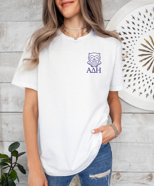 Alpha Delta Eta Sorority Design Owl